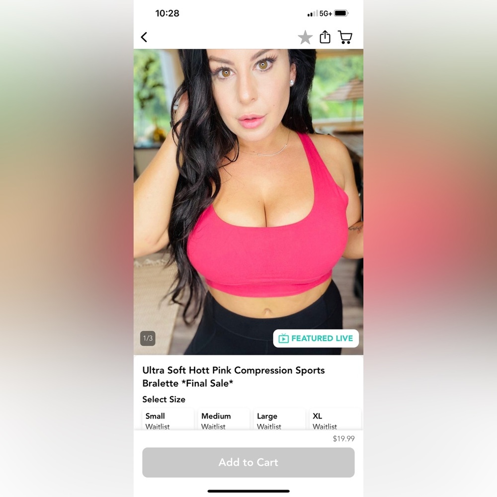Ultra Soft Hott Pink Compression Sports Bra